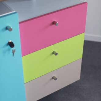 M389 DESSERTE SWEETEEN 1 porte 3 tiroirs