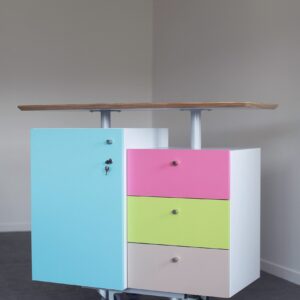 M389 DESSERTE SWEETEEN 1 porte 3 tiroirs