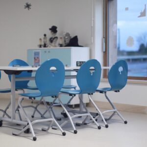 M313 CHAISE 2T3M AVEC M408 TABLE RABATTABLE PLAK