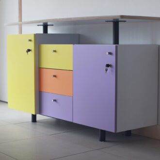 M389 DESSERTE SWEETEEN 2 portes 3 tiroirs